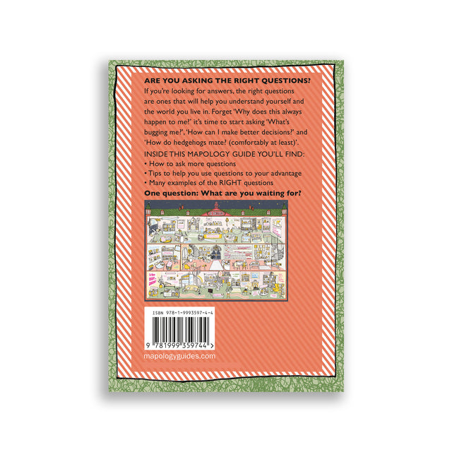 Back cover of Are You Looking for Answers Mapology Guide showing a thumbnail of the full map