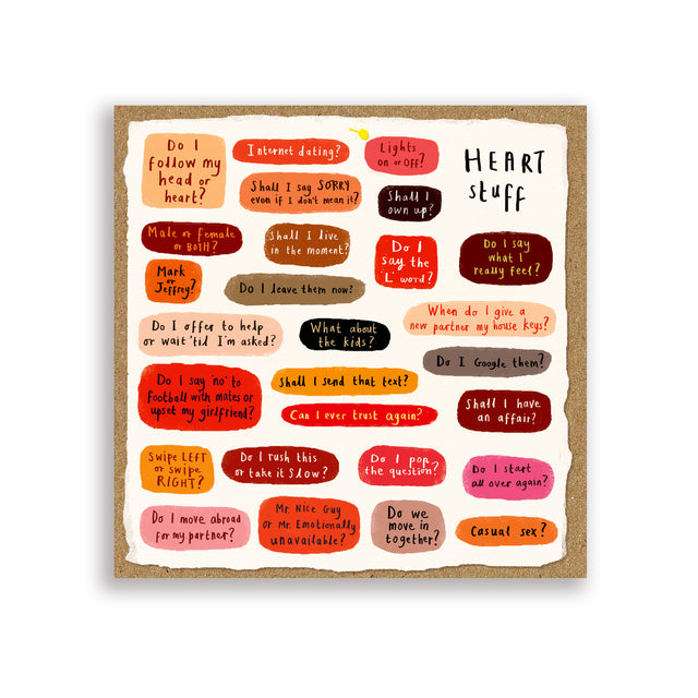 Section of the Mapology Guide with “Heart Stuff” dilemmas like relationships and emotions