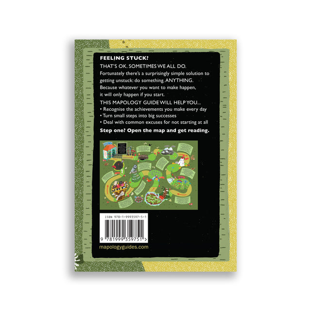 Back cover of Make It Happen Mapology Guide with thumbnail of mini golf illustration
