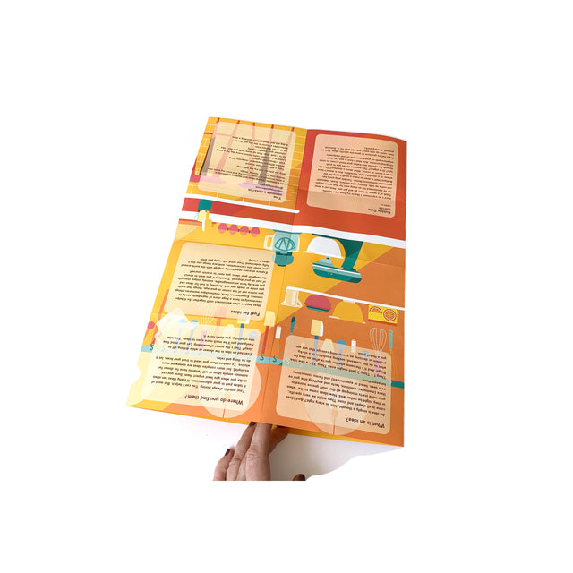 Folded-out view of Mapology Guide showing sections on how ideas form and grow