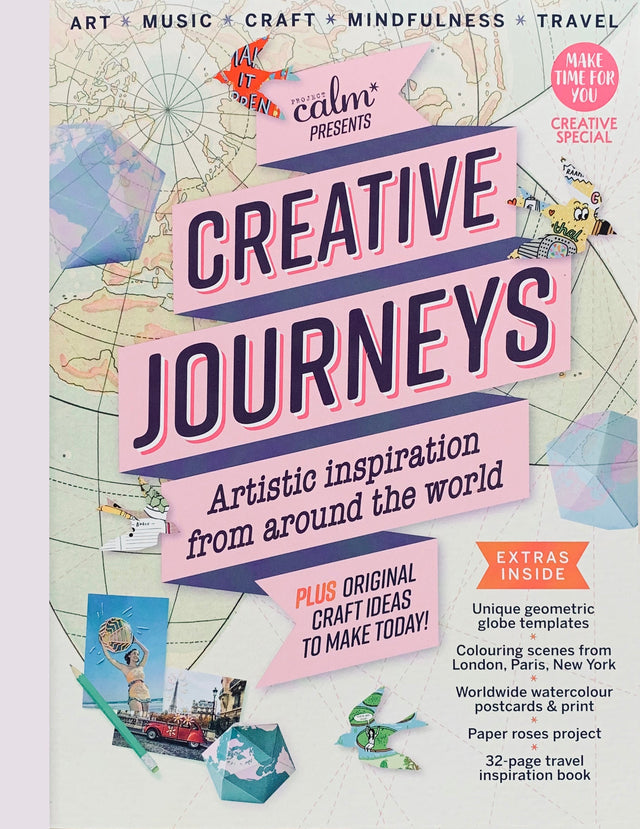Creative Journeys magazine, Project Calm, Feature of Mapology Guide