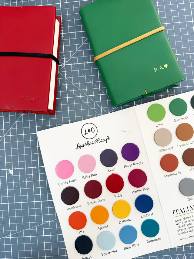 A leather notebook cover workshop