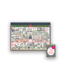 Illustrated Mapology Guide Are You Looking for Answers fully unfolded showing visual rooms filled with questions and ideas