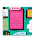 Close-up of the Health & Wellness section from “Choose a Brighter Tomorrow,” featuring pink and yellow panels discussing self-care and emotional wellbeing.