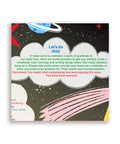 Detailed close-up from inside the map showing the cloud-shaped section with the heading “Let’s do this!” and colourful illustrations encouraging readers to practise gratitude daily.
