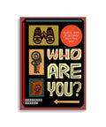 Cover of Mapology Guide titled “Who Are You?” featuring retro-style illustrations of binoculars, a person holding a magnifying glass, and a book titled “Understanding You.” Tagline reads “Playful ways to discover your true self.”