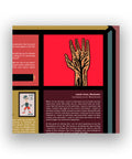 Close-up of the illustrator credit section on the “Who Are You?” map showing an illustrated hand growing into a tree beside Laurie Avon’s bio and reflections.