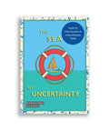 The Sea of Uncertainty Mapology Guide cover showing a sailboat inside a red lifebuoy with blue waves and yellow lettering